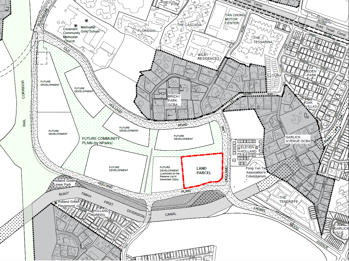 Approved area map showing Amberwood at Holland and surrounding neighbourhood